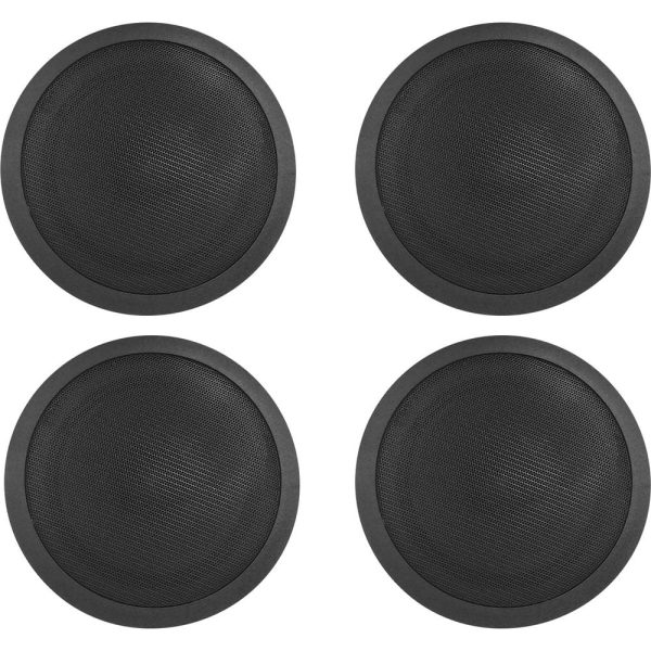 (8) Rockville CCL6T Black 70V 6  Commercial Ceiling Speakers 4 Restaurant Office Supply