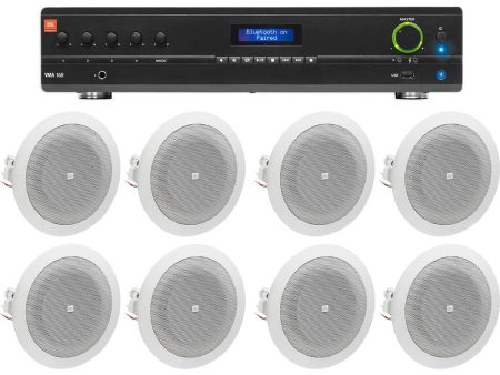 JBL VMA160 60 Watt Amplifier+(8) 4  JBL Speakers For Restaurant Bar Cafe Online now