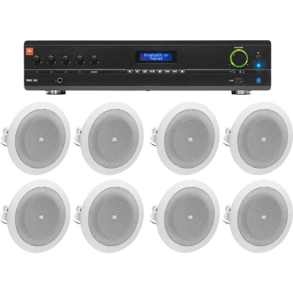 JBL VMA160 60 Watt Amplifier+(8) 4  JBL Speakers For Restaurant Bar Cafe Online now