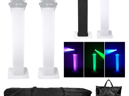 (2) Totem Stands+Black+White Scrims For (2) Marq Gesture Beam 400 Lights Sale