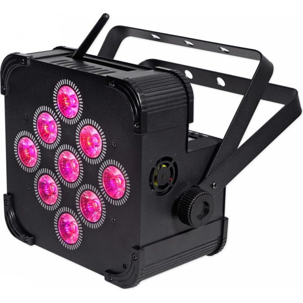 (2) Rockville BEST PAR 60 Rechargable Par Can Wash Lights wWireless DMX+RGBWA+UV Online Sale