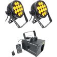 2 Chauvet DJ SlimPar Pro W USB Variable White D-Fi LED Par Can Wash lights+Hazer Online now