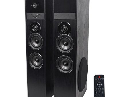 Rockville TM80B Bluetooth Home Theater Tower Speaker System+(2) 8  Subwoofers! For Discount