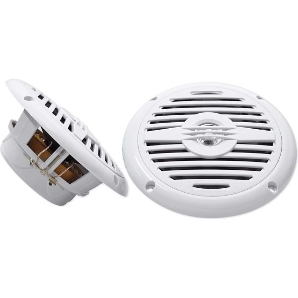 (4) Rockville MS525W 5.25  200 Watt Waterproof Hot Tub Speakers In White Supply