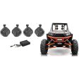 (4) 8  Rollbar Roll Cage Tower Speakers+Memphis 4-Ch Amplifier for Polaris RZR Supply