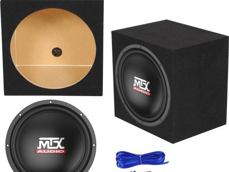 MTX Terminator TN12-02 12” 400 Watt Car Audio Subwoofer+Sealed Sub Box Enclosure Online Hot Sale