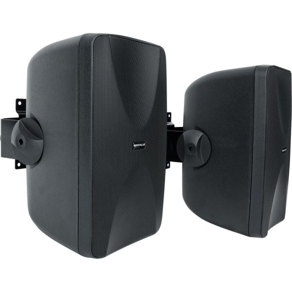 2 Rockville WET-6525B 6.5  70V Commercial Indoor Outdoor Wall Speakers in Black Fashion