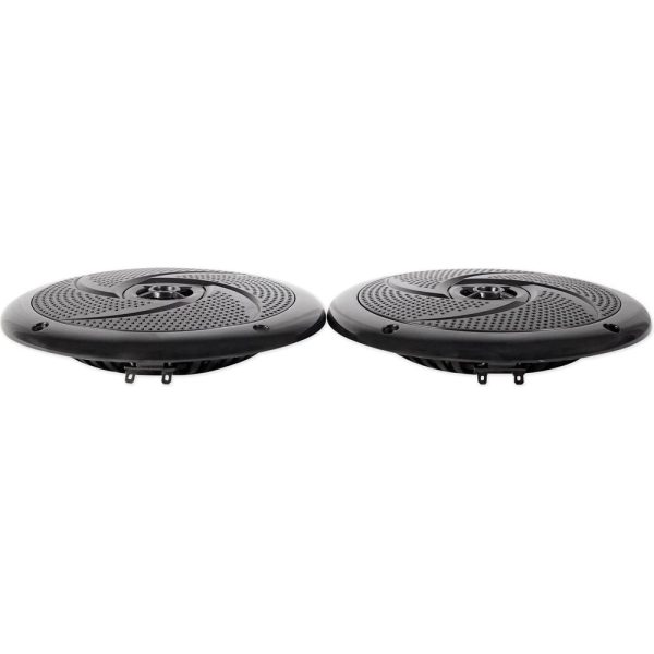 4) Rockville RSM65B 6.5  Waterproof Slim Marine Boat Speakers+Hifonics Amplifier on Sale