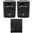 (2) Rockville RPG8 8  Powered Active 400 Watt DJ PA Speakers+Active Subwoofer Online Hot Sale