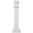 (2) Rockville Totem Stands+White 8 inch PA DJ Speaker Cover Scrims 4 Wedding Church Hot on Sale