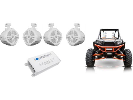 4 Rockville RWB90W 8  Tower Speakers+4-Ch Amplifier for Polaris RZR ATV UTV Cart For Cheap