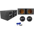 (2) RE Audio SEX10D2 V2 SEXV2 10  1500W Car Subwoofers+Vented Sub Box Enclosure Cheap