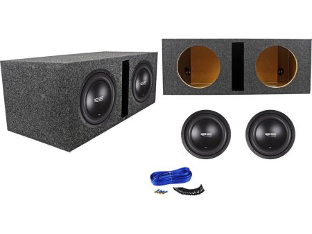 (2) RE Audio SEX10D2 V2 SEXV2 10  1500W Car Subwoofers+Vented Sub Box Enclosure Cheap