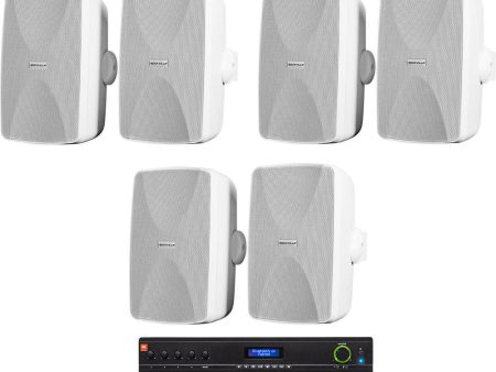 JBL VMA1120 Commercial Restaurant Bluetooth Mixer Amplifier+(6) Wall Speakers Fashion