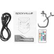 (2) Rockville RockWedge White LED Battery Lights+384 Ch. Wireless DMX Controller Fashion