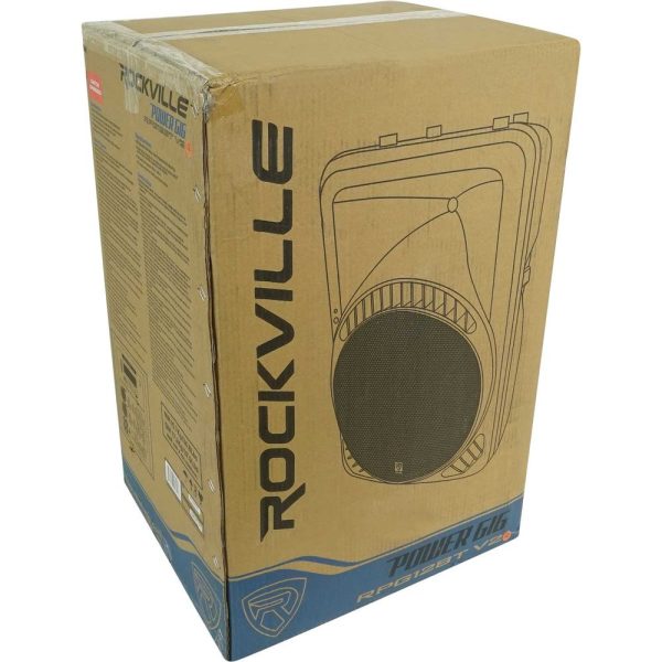 2 Rockville RPG12BT 12  Powered 800w Wireless Link DJ Speakers, Bluetooth+Totems For Sale