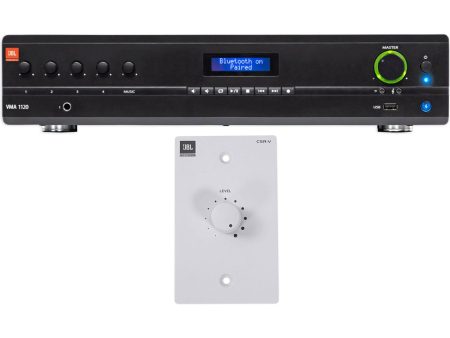 JBL VMA1120 Commercial Restaurant 120W Bluetooth Amplifier+White Wall Controller Discount