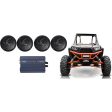 (4) Rockville RSM65B 6.5  Slim Speakers+Hifonics Amplifier RZR ATV UTV Cart Online Hot Sale