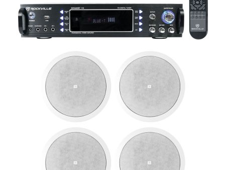 (4) JBL 6.5  150w In-Ceiling Speakers+Bluetooth Receiver For Restaurant Bar Cafe For Discount