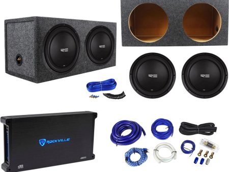 (2) RE Audio SEX12D2 V2 12  1500W Subwoofers+Sealed Box+Mono Amplifier+Amp Kit Discount