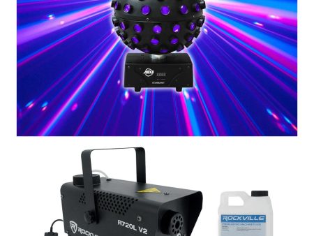 American DJ ADJ Starburst LED Sphere Shooting Beam Lighting Effect+Fog Machine For Sale