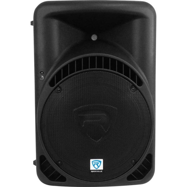 2 Rockville RPG15BT 15  Powered 1000w Wireless Link DJ Speakers Bluetooth+Totems Supply