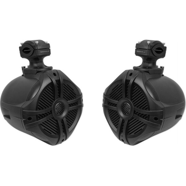 (4) Rockville RWB70B 6.5  Tower Speakers+4-Channel Amplifier Polaris RZR ATV UTV Sale