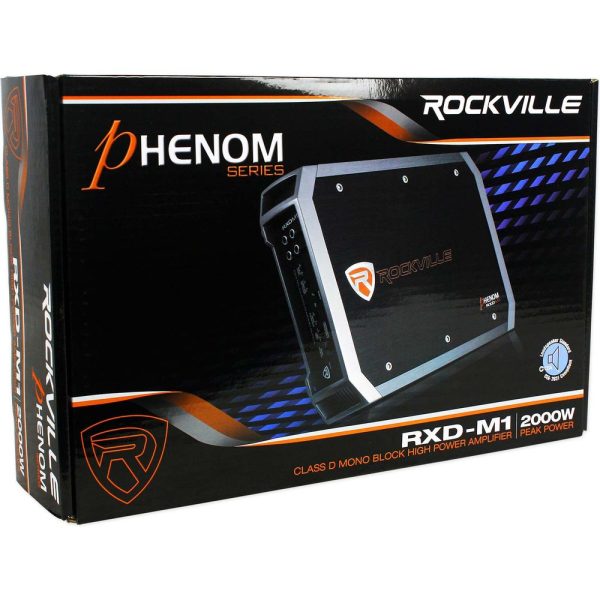 Rockville 1000w Mono Amplifier Amp For (2) Hifonics HFX12D4 12  Car Subwoofers For Cheap