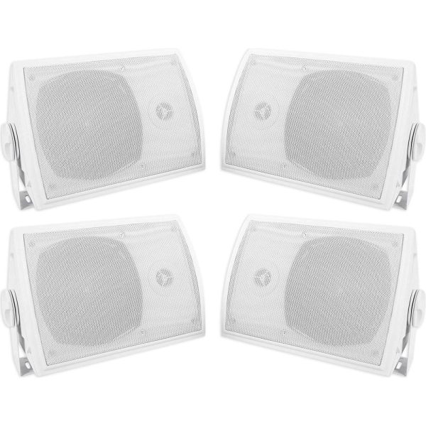 (4) Rockville HP5S-8 5.25  Outdoor Indoor Home Theater Speakers+Swivel Brackets Discount