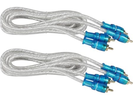 (2) Rockville MRCA6 6 Foot Twisted Pair Marine Boat RCA Cables 100% Copper Online Hot Sale