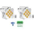 2) Rockville BEST PAR 60 White Rechargeable Wash Up-Lights Wireless DMX+RGBWA+UV Discount