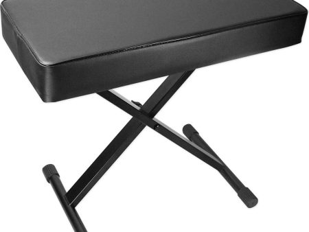 Rockville RKB61 Extra Thick Padded Foldable Keyboard Bench w  Quick-Release Hot on Sale