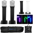 Pair Totem Stands+Black+White Scrims For 2) American DJ INNO COLOR BEAM Lights Cheap