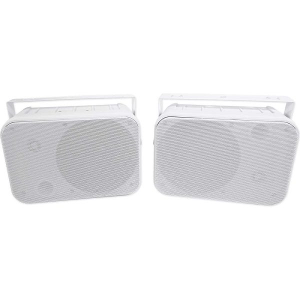 4) Rockville HP65S 6.5  500w Outdoor Patio Backyard Speakers w Waterproof Covers For Discount