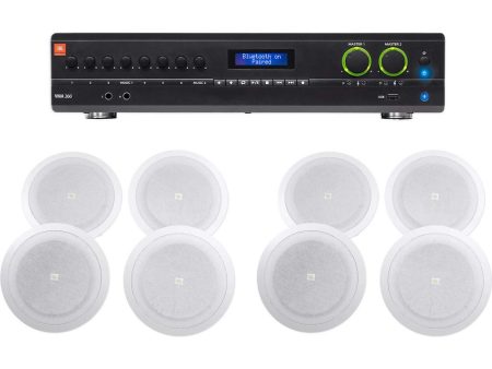 JBL VMA260 60w 8-Input Amplifier+(8) 8  JBL Speakers For Restaurant Bar Cafe Sale