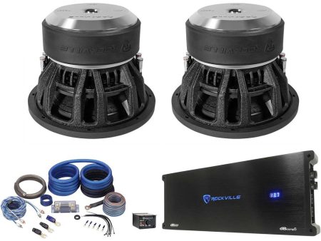 (2) Rockville Destroyer 12D1 12  Competition Car Audio Subwoofers+Mono Amplifier Online Hot Sale