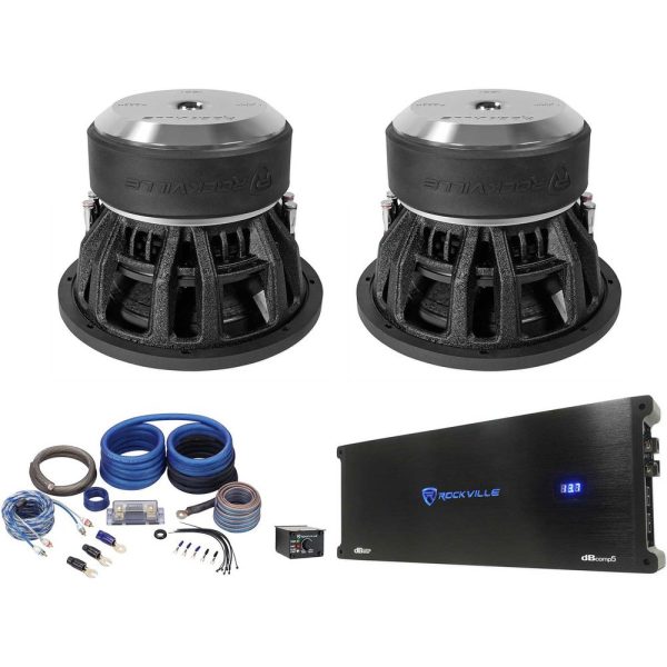 (2) Rockville Destroyer 12D1 12  Competition Car Audio Subwoofers+Mono Amplifier Online Hot Sale