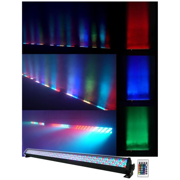 Rockville ROCKSTRIP 252 LED 5 Channel DMX RGB Color Strip DJ Wash Up Light Bar Online Hot Sale