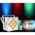 2) Rockville BEST PAR 60 White Rechargeable Wash Up-Lights Wireless DMX+RGBWA+UV Discount