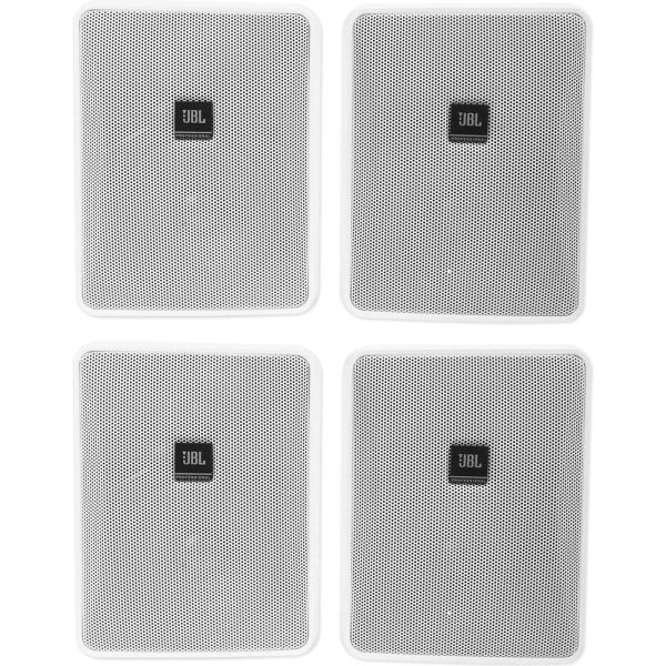 (4) JBL Control 25-1-WH 5.25  30w 70v Commercial Restaurant Bar Wall Speakers Cheap