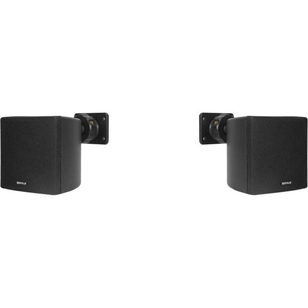 4 Rockville Cube 70v Black 3.5  Commercial Swivel Wall Mount Restaurant Speakers Hot on Sale