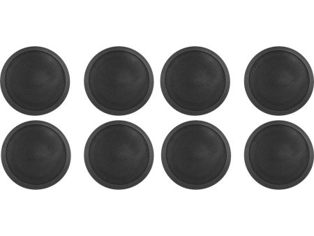 (8) Rockville CCL6T Black 70V 6  Commercial Ceiling Speakers 4 Restaurant Office Supply