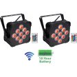 (2) Rockville BEST PAR 60 Rechargable Par Can Wash Lights wWireless DMX+RGBWA+UV Online Sale