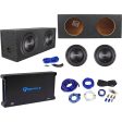 (2) RE Audio SEX10D2 V2 15  1500W Subwoofer+Sealed Box+Mono Amplifier+Amp Kit For Sale