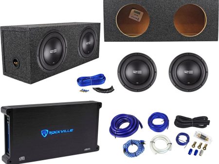 (2) RE Audio SEX10D2 V2 15  1500W Subwoofer+Sealed Box+Mono Amplifier+Amp Kit For Sale