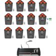 12) Rockville RockWedge LED Battery Lights+384 Channel Wireless DMX Controller Online Hot Sale