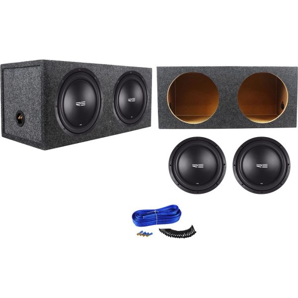 (2) RE Audio SEX12D2 V2 SEXV2 12  1500W Car Subwoofers+Sealed Sub Box Enclosure Online