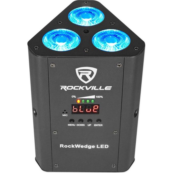 12) Rockville RockWedge LED Battery Lights+384 Channel Wireless DMX Controller Online Hot Sale