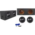 (2) RE Audio SEX10D2 V2 SEXV2 10  1500W Car Subwoofers+Sealed Sub Box Enclosure Supply