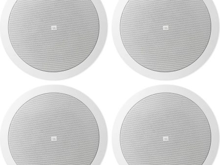 (4) JBL CONTROL 16C T White 6.5  30w 70v Commercial Restaurant Ceiling Speakers Sale